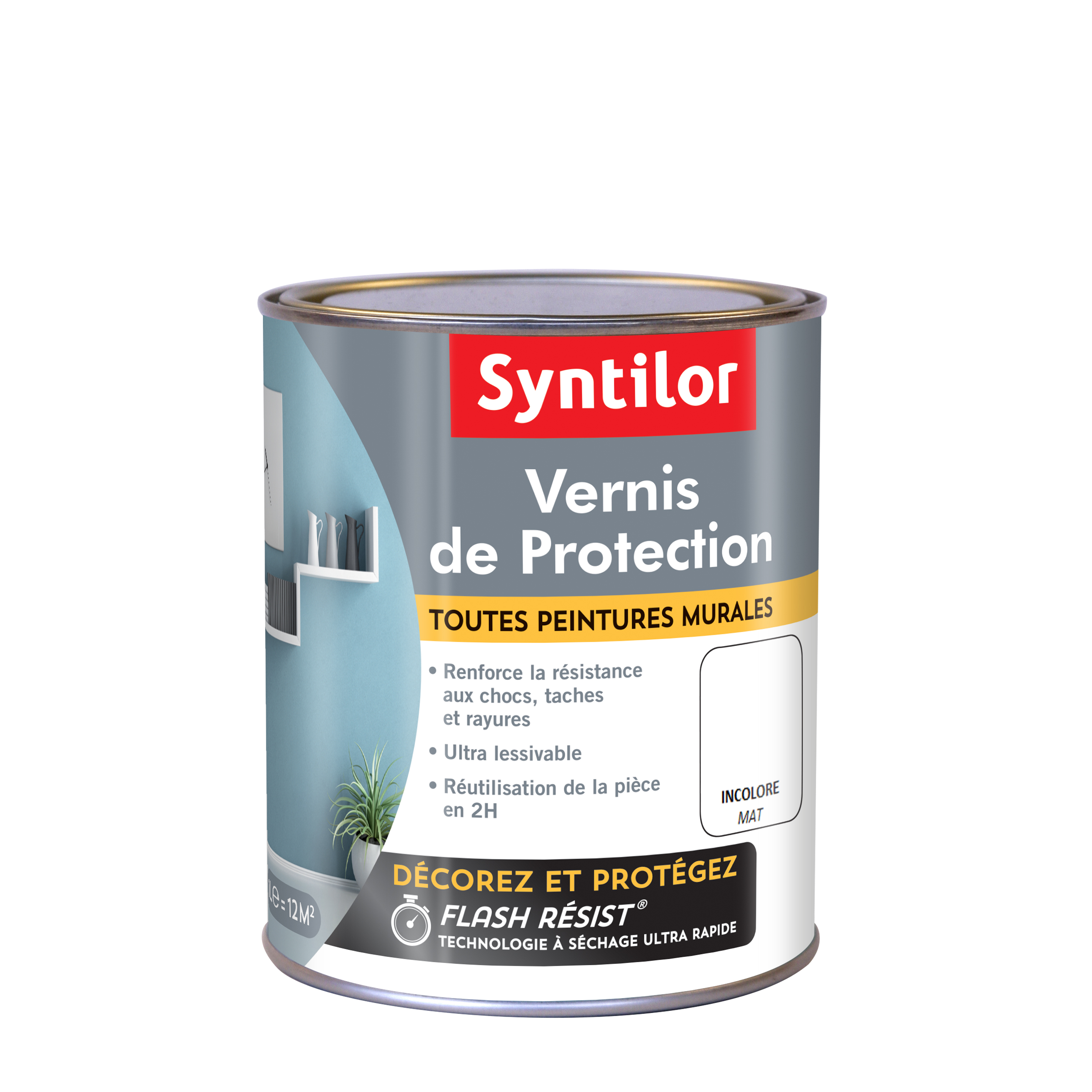 Vernis de protection toutes peintures murales 1L incolore mat - SYNTILOR
